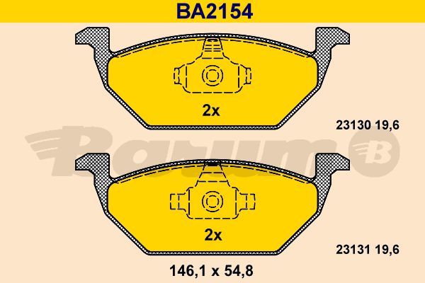 BARUM Piduriklotsi komplekt,ketaspidur BA2154