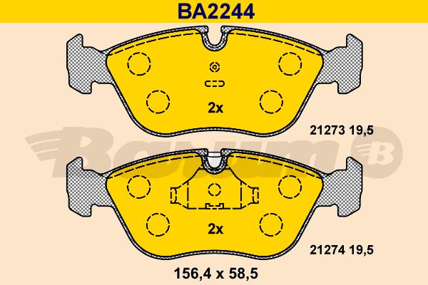 BARUM Piduriklotsi komplekt,ketaspidur BA2244