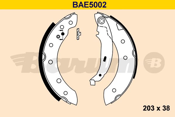 BARUM Комплект тормозных колодок BAE5002