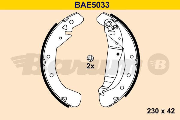BARUM Комплект тормозных колодок BAE5033
