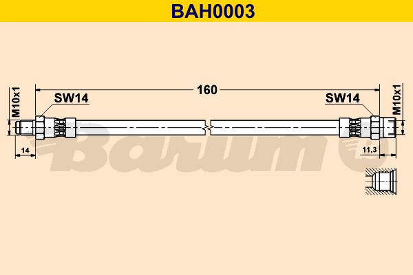 BARUM Pidurivoolik BAH0003