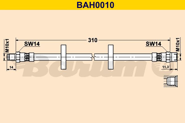 BARUM Тормозной шланг BAH0010