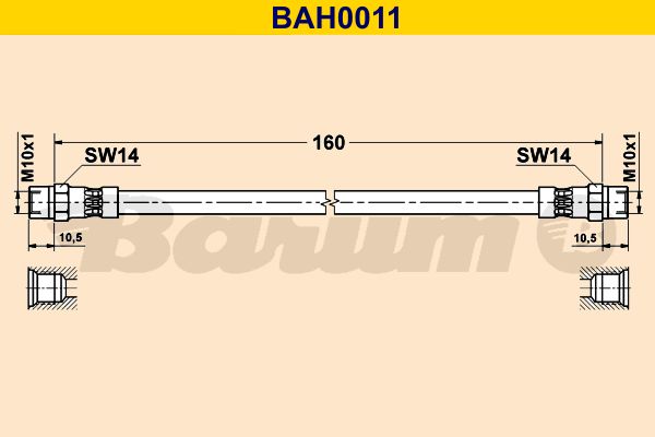 BARUM Тормозной шланг BAH0011