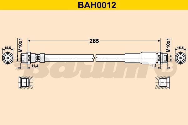 BARUM Тормозной шланг BAH0012