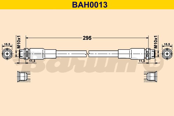 BARUM Тормозной шланг BAH0013