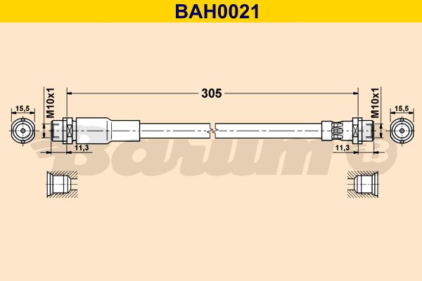 BARUM Тормозной шланг BAH0021