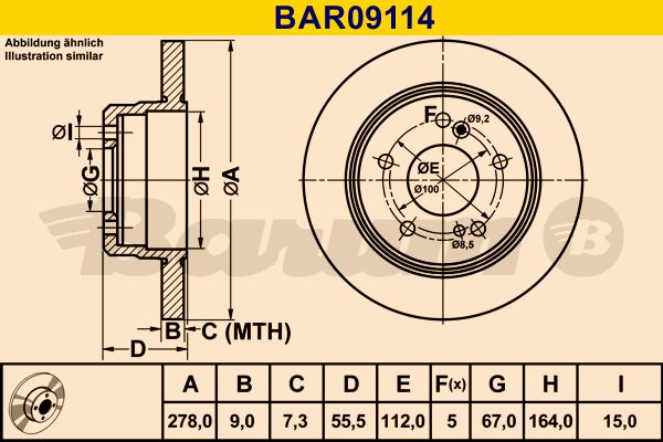 BARUM Тормозной диск BAR09114