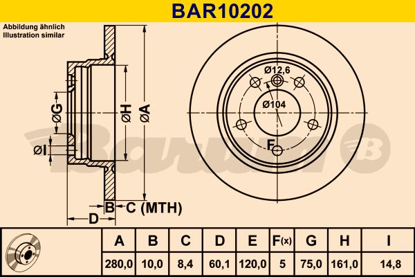 BARUM Тормозной диск BAR10202