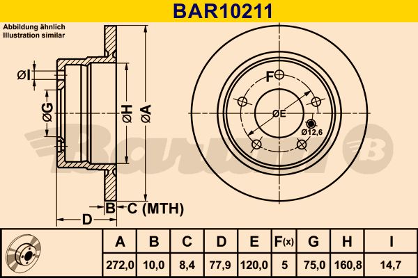 BARUM Тормозной диск BAR10211
