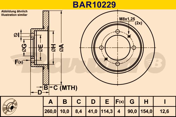 BARUM Тормозной диск BAR10229