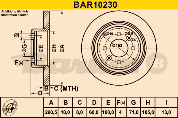 BARUM Тормозной диск BAR10230