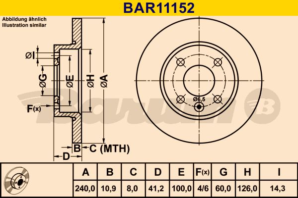 BARUM Piduriketas BAR11152