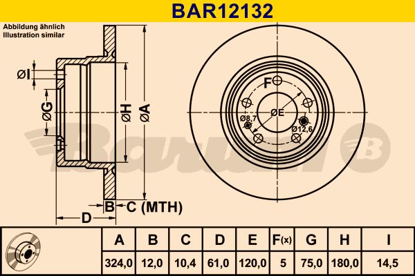 BARUM Тормозной диск BAR12132