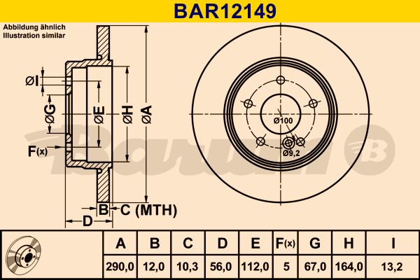 BARUM Тормозной диск BAR12149