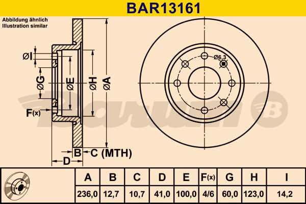 BARUM Тормозной диск BAR13161