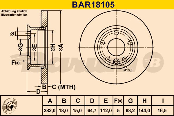 BARUM Тормозной диск BAR18105
