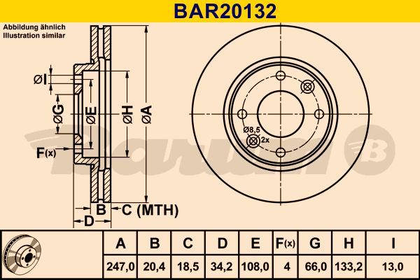 BARUM Тормозной диск BAR20132