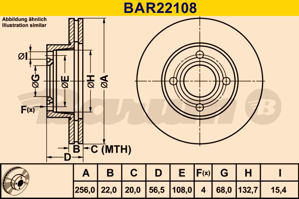 BARUM Тормозной диск BAR22108