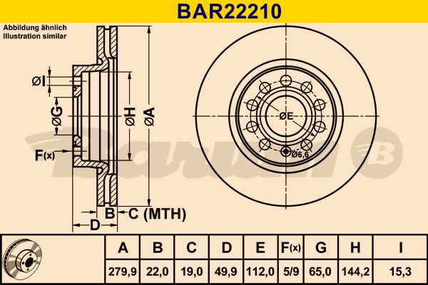 BARUM Тормозной диск BAR22210