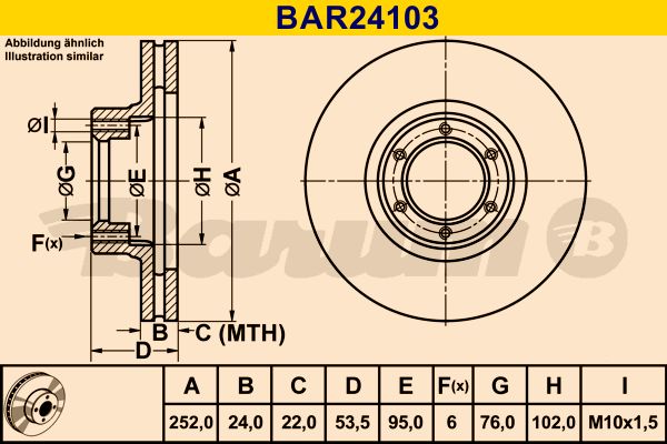 BARUM Тормозной диск BAR24103