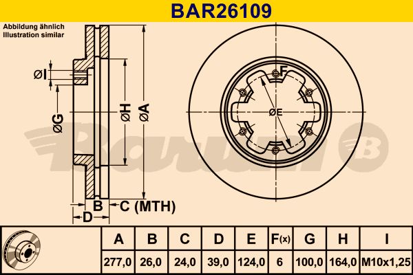 BARUM Тормозной диск BAR26109