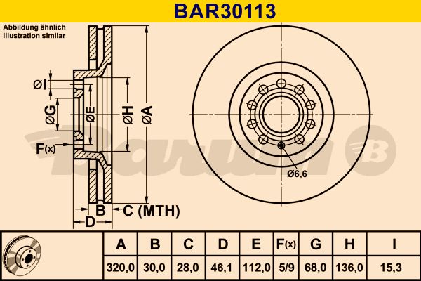 BARUM Piduriketas BAR30113