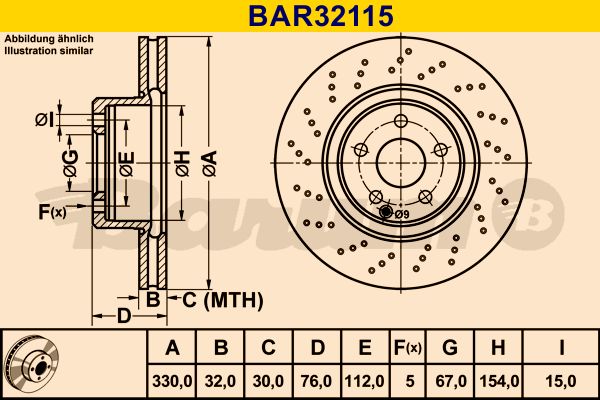 BARUM Тормозной диск BAR32115