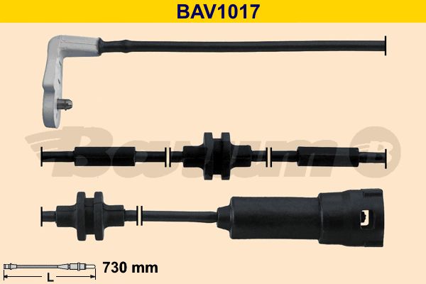 BARUM Hoiatuskontakt, piduriklotsi kulumine BAV1017