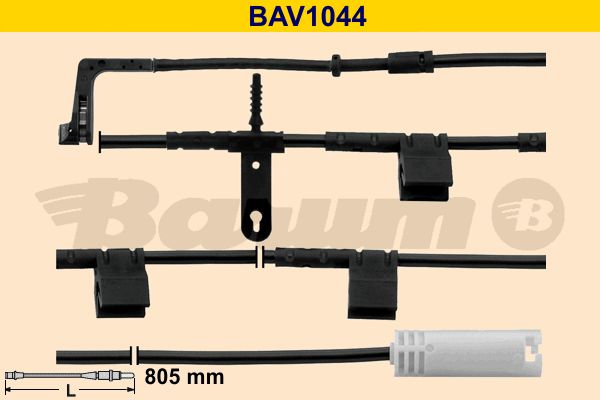 BARUM Hoiatuskontakt, piduriklotsi kulumine BAV1044