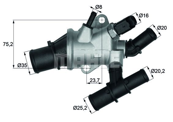 BEHR Термостат, охлаждающая жидкость TI 162 88