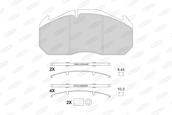 BERAL Комплект тормозных колодок, дисковый тормоз 2905330004145674