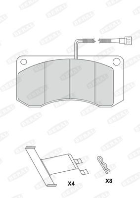 BERAL Комплект тормозных колодок, дисковый тормоз 2909720504117185