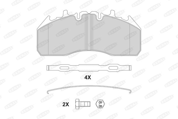 BERAL Комплект тормозных колодок, дисковый тормоз 2921829004145674
