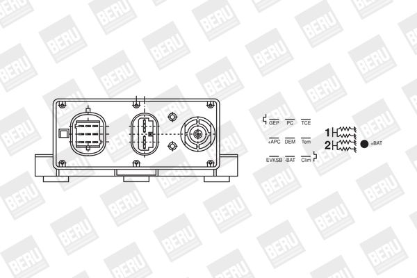 BERU Реле, система накаливания GR067