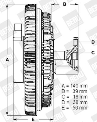 BERU Сцепление, вентилятор радиатора LK001