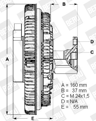 BERU Сцепление, вентилятор радиатора LK011