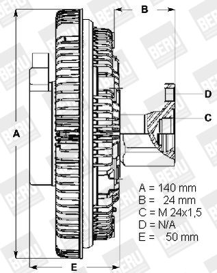 BERU Сцепление, вентилятор радиатора LK012
