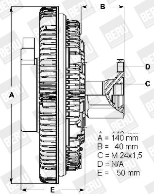 BERU Сцепление, вентилятор радиатора LK015