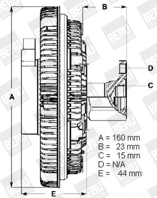 BERU Сцепление, вентилятор радиатора LK037