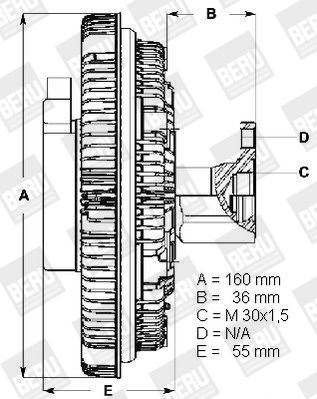 BERU Сцепление, вентилятор радиатора LK039