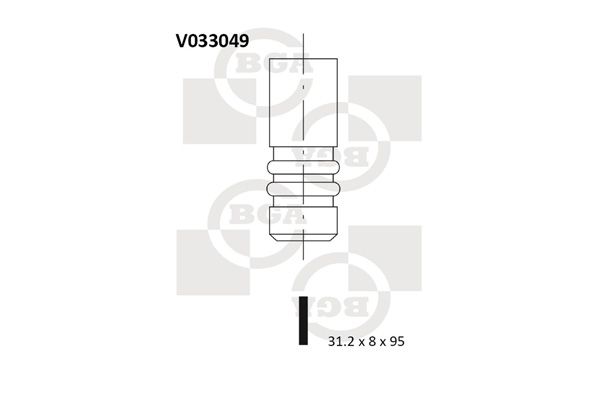 BGA Väljalaskeventiil V033049
