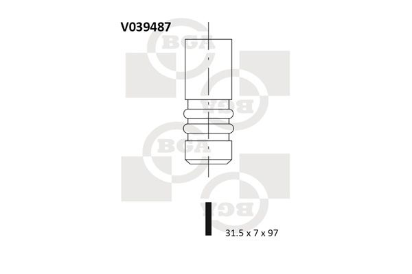 BGA Выпускной клапан V039487