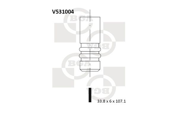 BGA Выпускной клапан V531004