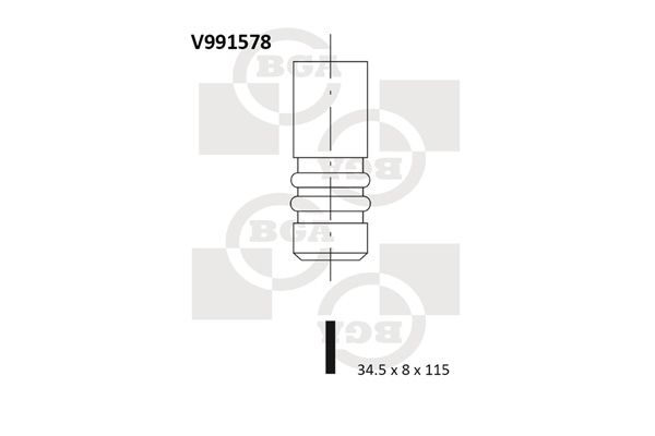 BGA Выпускной клапан V991578