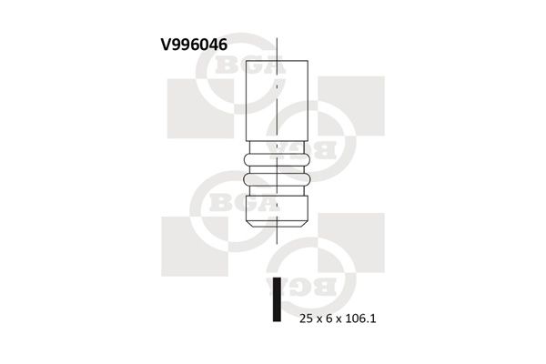 BGA Выпускной клапан V996046