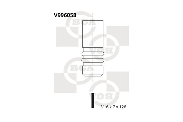 BGA Väljalaskeventiil V996058