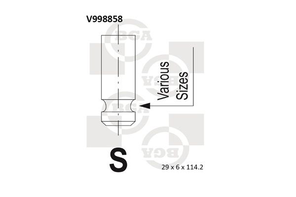 BGA Выпускной клапан V998858