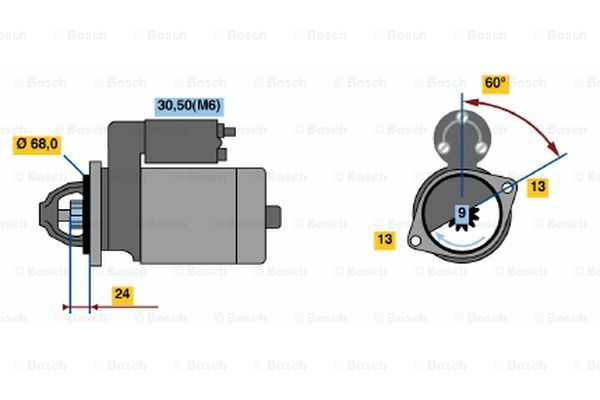 BOSCH Стартер 0 001 106 027