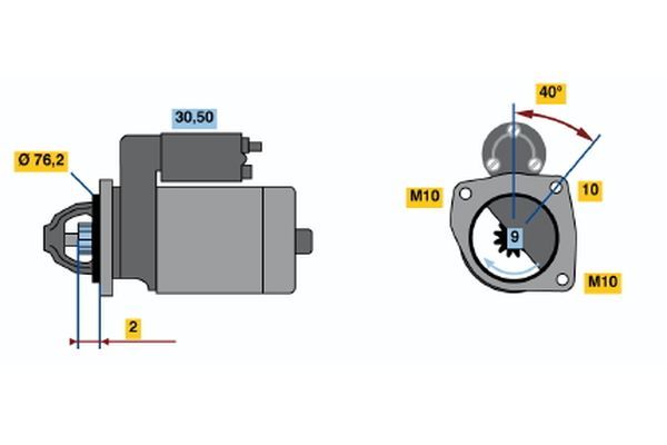 BOSCH Starter 0 001 108 166