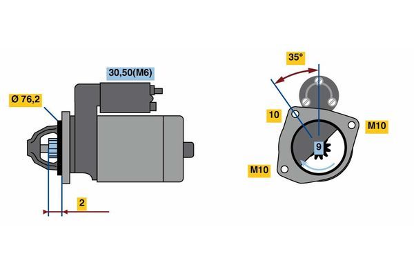 BOSCH Starter 0 001 109 264